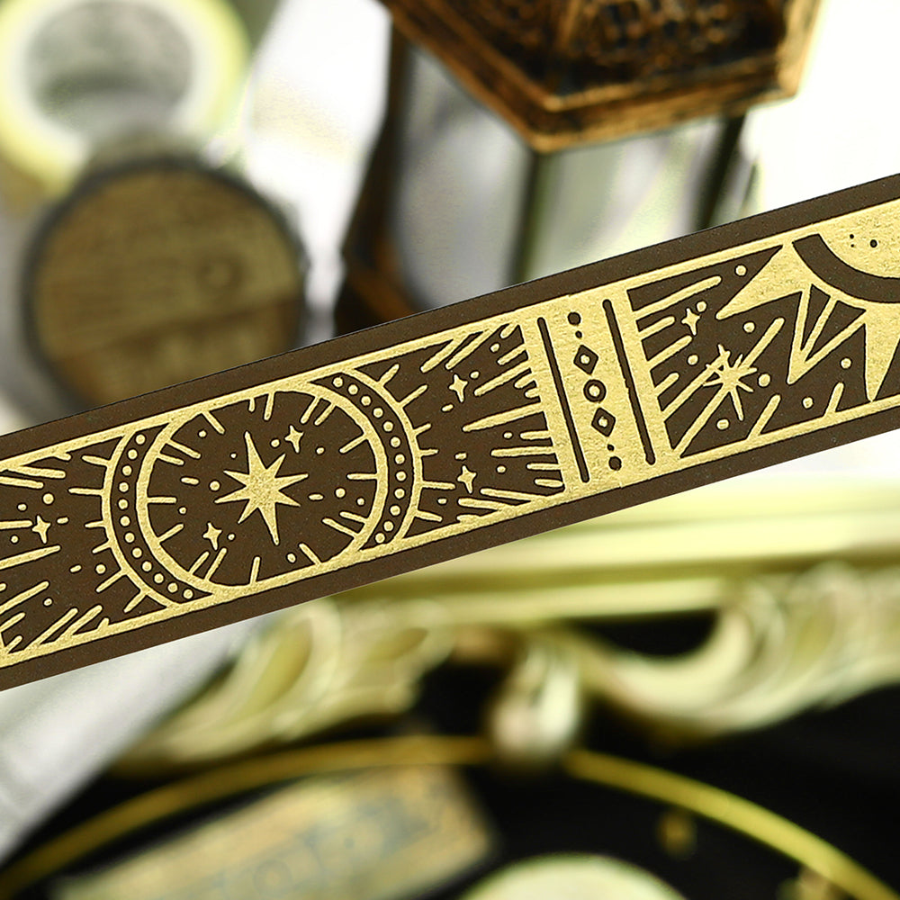 BGM Foil Stamping Masking Tape: Grimoire of Stars: Holy — applied on surface