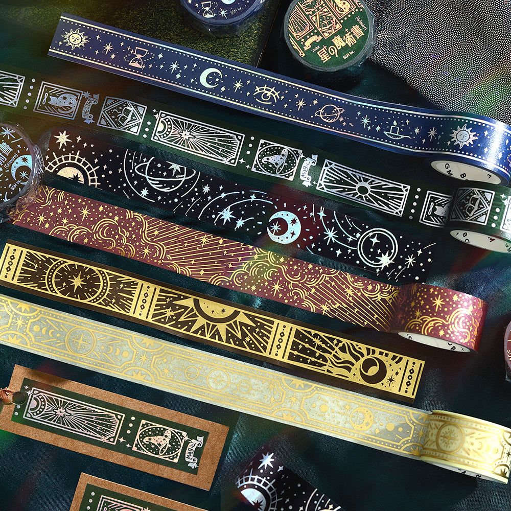 BGM Foil Stamping Masking Tape: Grimoire of Stars: Light — roll side