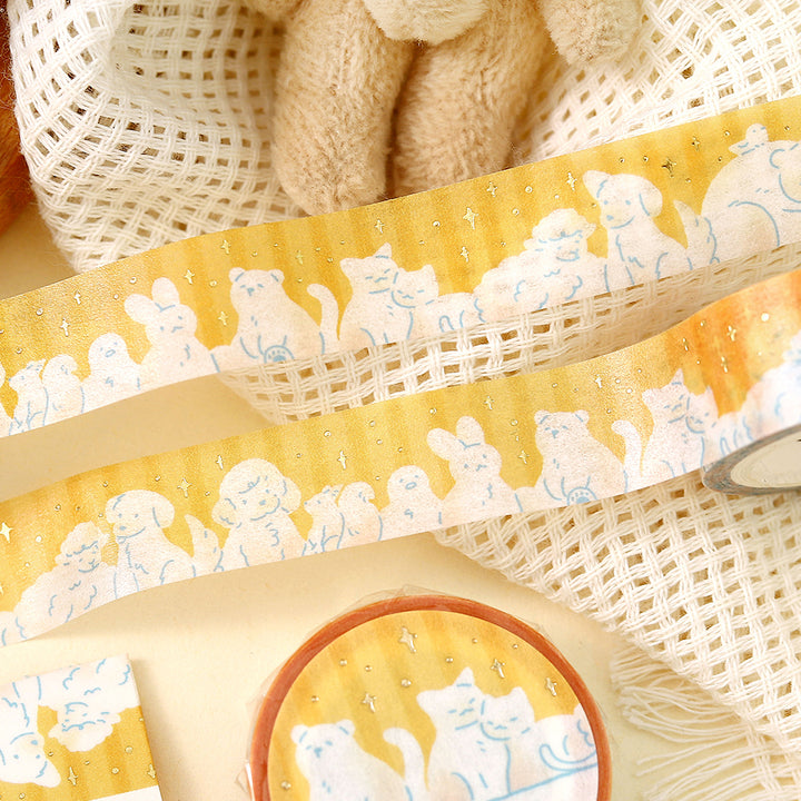 BGM Foil Stamping Masking Tape: Life - Animal Days — applied on surface