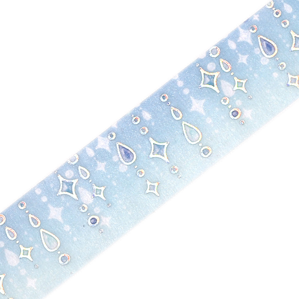 BGM Foil Stamping Masking Tape Life Drops of Light Japanese washi tape with shimmering foil travel-inspired design.