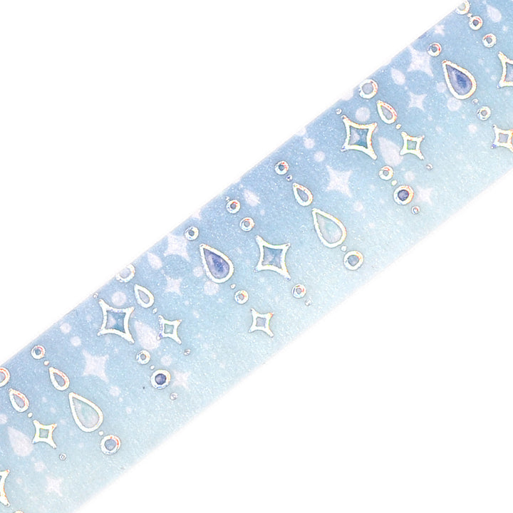 BGM Foil Stamping Masking Tape Life Drops of Light Japanese washi tape with shimmering foil travel-inspired design.