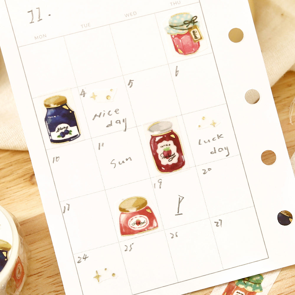 BGM Foil Stamping Masking Tape: Life - Fruit Jam — with packaging