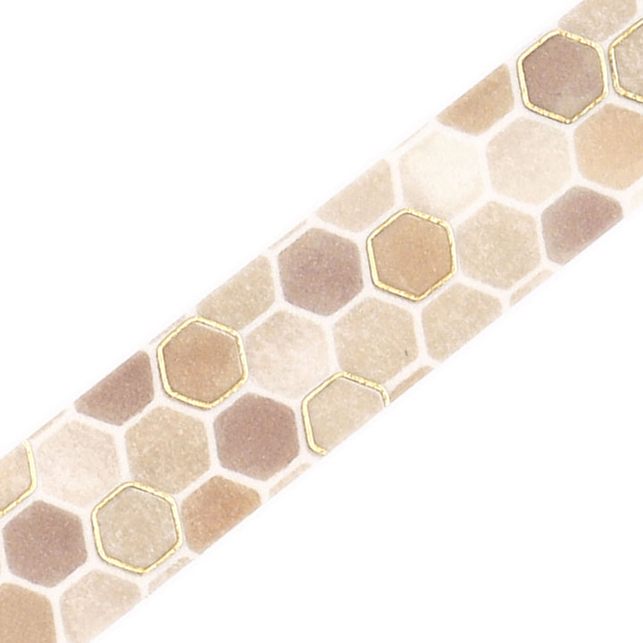 BGM Foil Stamping Masking Tape: Life - Grand Honeycomb — pattern detail