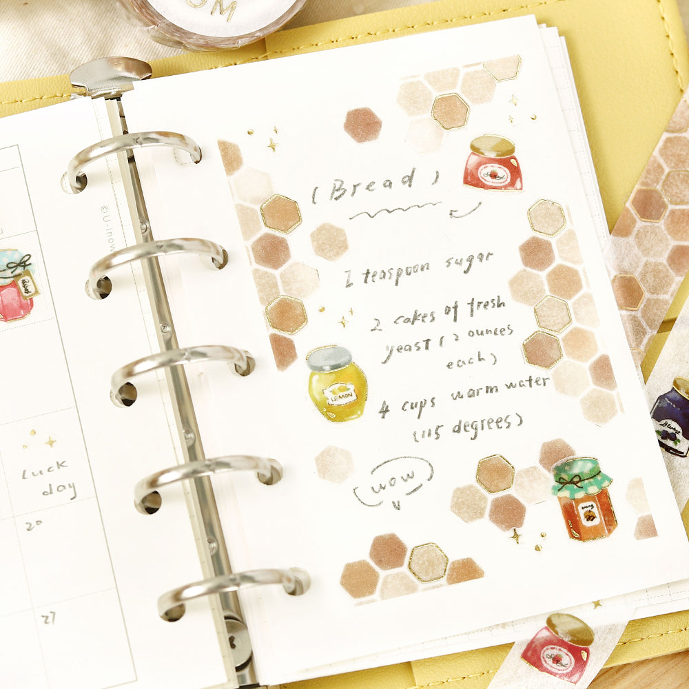 BGM Foil Stamping Masking Tape: Life - Grand Honeycomb — with packaging