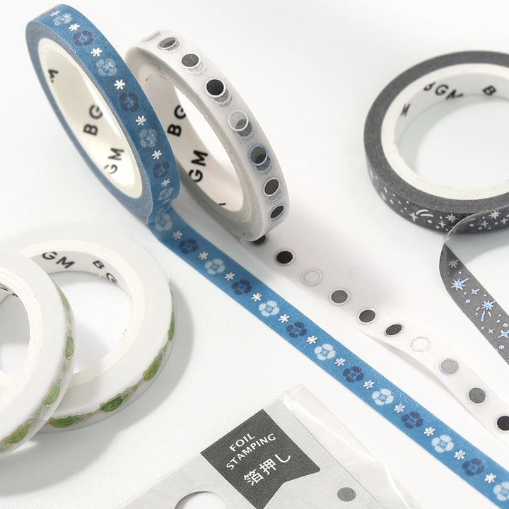 BGM Foil Stamping Masking Tape: Life - Night-blooming Flower — applied on surface