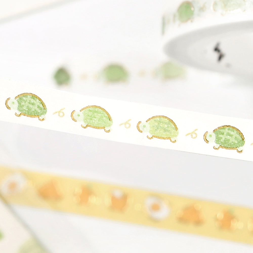 BGM Foil Stamping Masking Tape: Life - Run Turtle — applied on surface