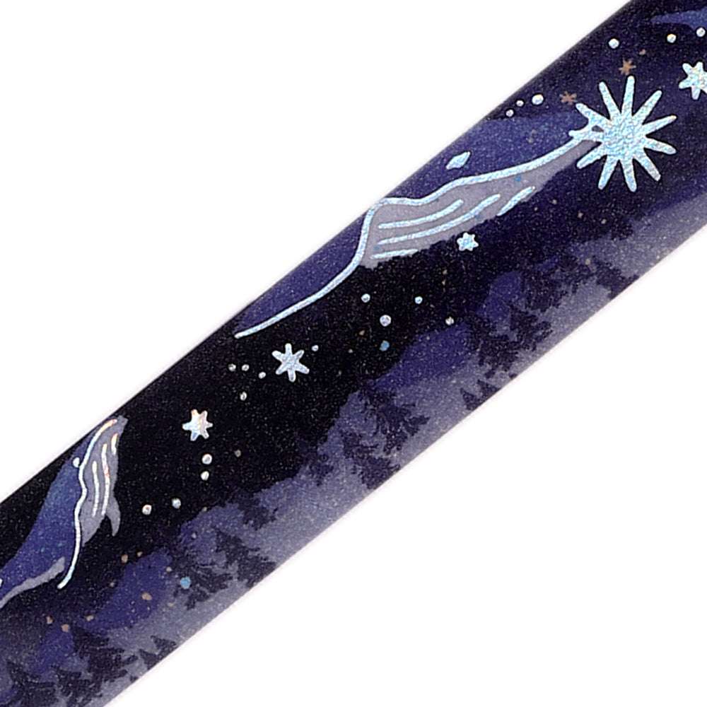 BGM Foil Stamping Masking Tape: Life - Whale Crossing the Starry Sea — pattern detail