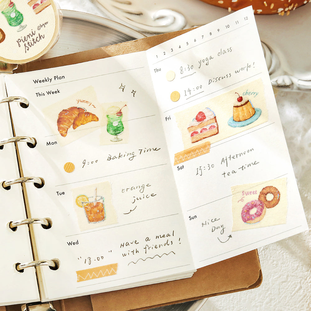 BGM Foil Stamping Masking Tape: Pienistitch - Little Café — with packaging