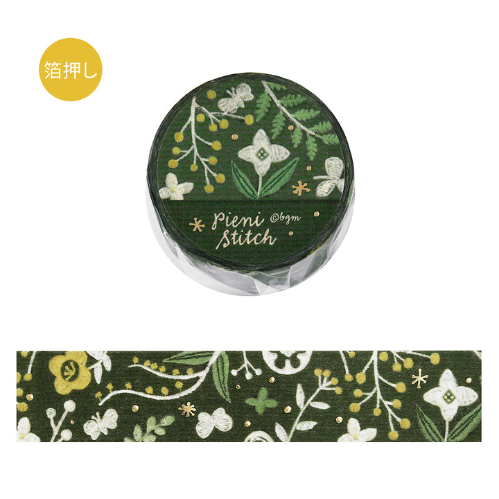 BGM Foil Stamping Masking Tape: Pienistitch - Little Flowers — roll front