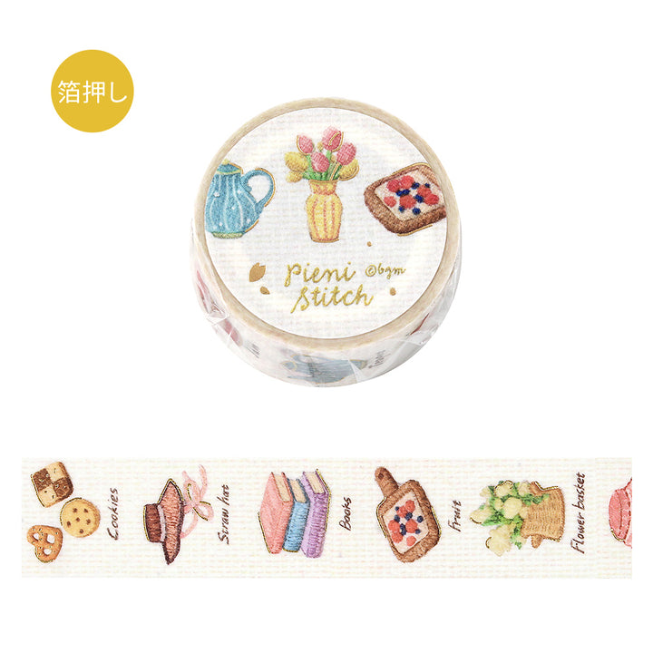 BGM Foil Stamping Masking Tape: Pienistitch - Little Room — roll front