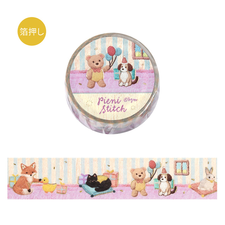BGM Foil Stamping Masking Tape: Pienistitch - Little Party — roll front