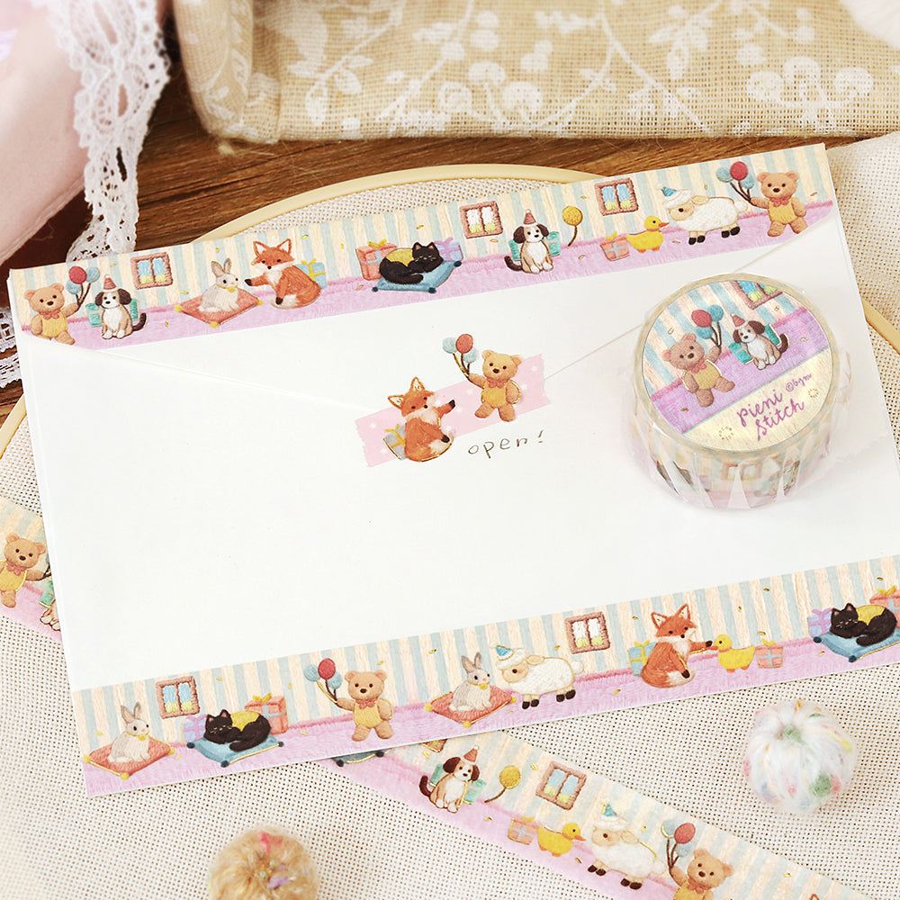 BGM Foil Stamping Masking Tape: Pienistitch - Little Party — with packaging
