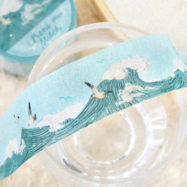 BGM Foil Stamping Masking Tape: Pienistitch - Little Sea — applied on surface