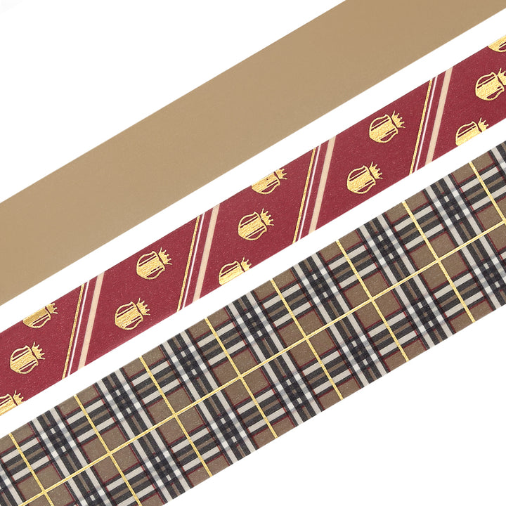 BGM Foil Stamping Masking Tape: SCHOOL COLORS: Caramel — pattern detail
