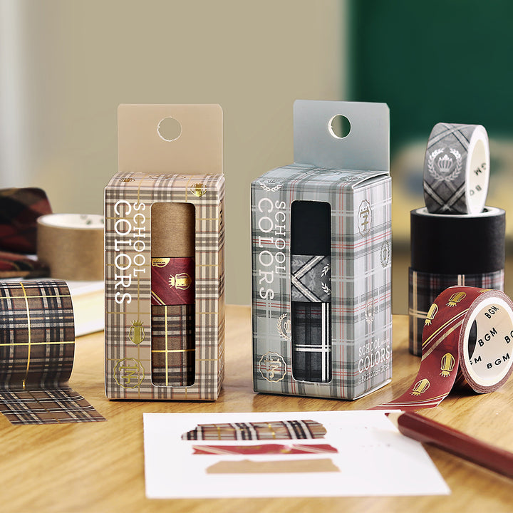 BGM Foil Stamping Masking Tape: SCHOOL COLORS: Caramel — roll side
