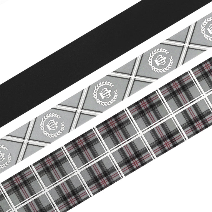 BGM Foil Stamping Masking Tape: SCHOOL COLORS: Gray — pattern detail