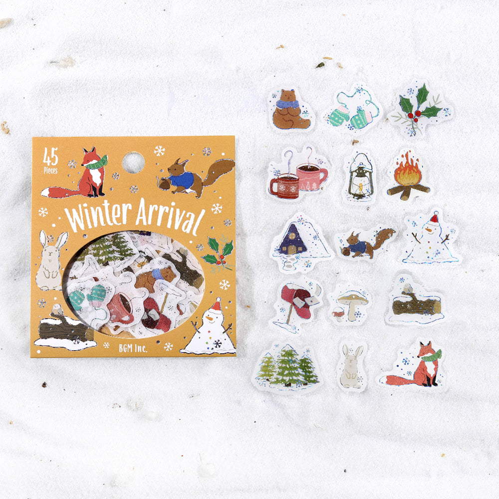 BGM Foil Stamping Winter Limited Edition Flake Seal in Winter Coming design - a shimmering foil stamping ideal for decorating journals, gifts, and more.