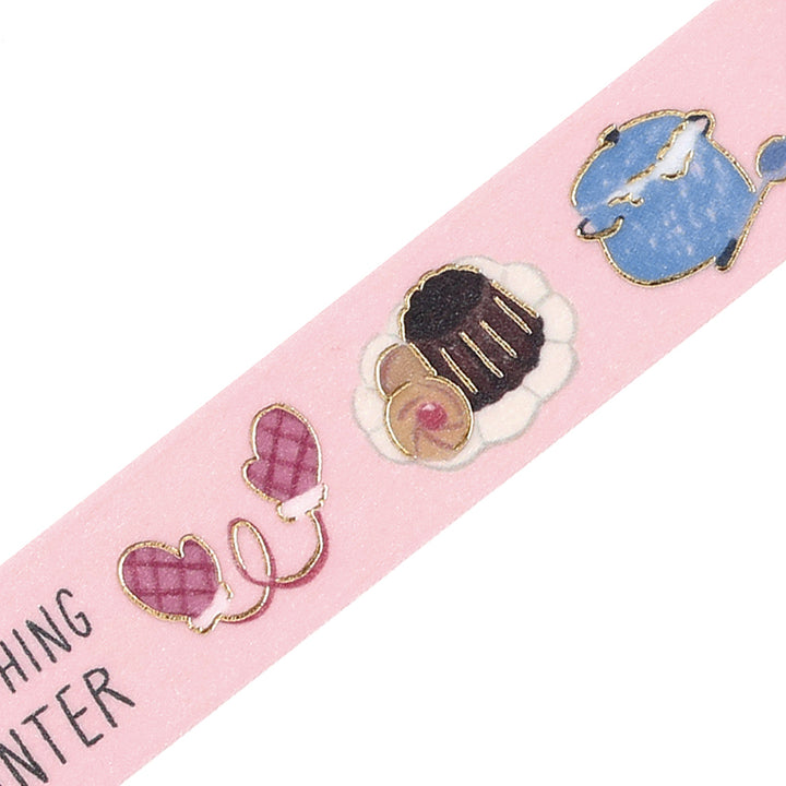 BGM Foil Stamping Winter Limited Edition Masking Tape in Something Winter design - a stunning foil-stamped perfect for adding a touch of elegance to your planners, journals, and creative projects.