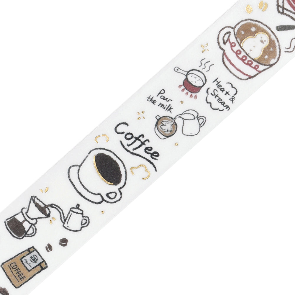 BGM Foil Stamping Winter Limited Edition Masking Tape - Winter Drinks — pattern detail