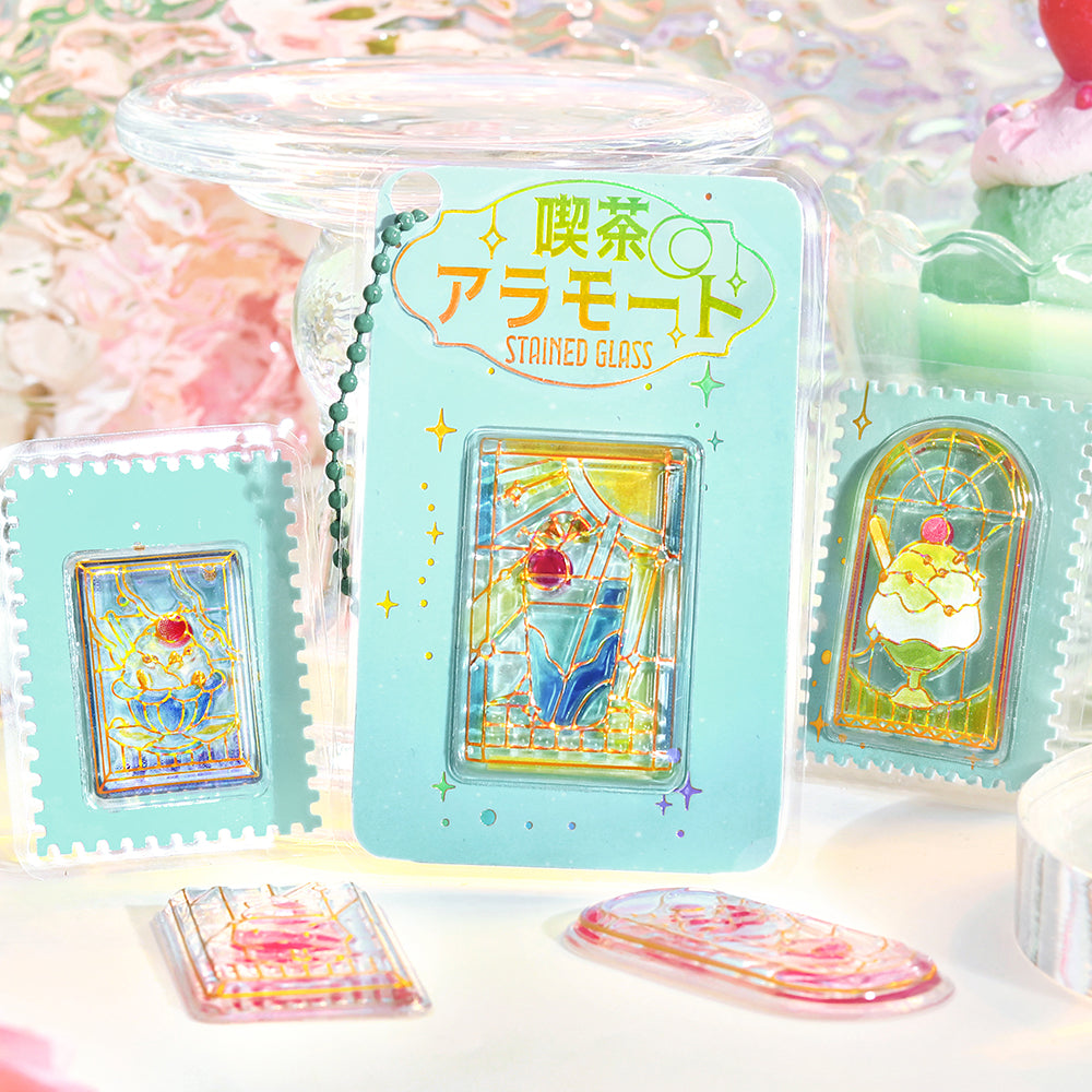 BGM Kyururun Seal: Café à la Mode Stained Glass vol.2 — with packaging