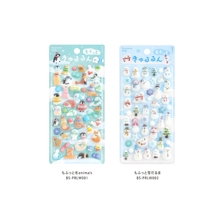 BGM Kyururun Seat Seal: Fluffy Snowman