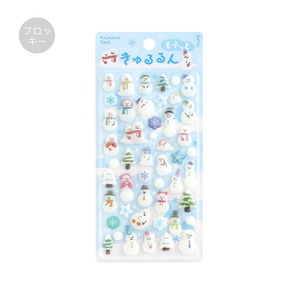 BGM Kyururun Seat Seal: Fluffy Snowman
