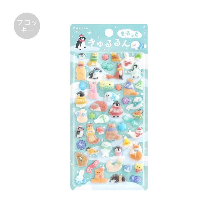 BGM Kyururun Seat Seal: Fluffy Winter Animals