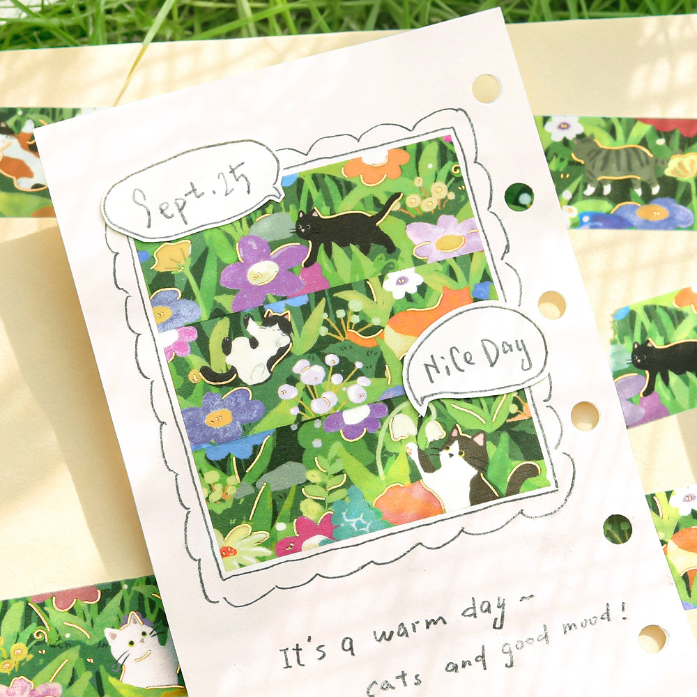 BGM Masking Tape Travels with Cats: Field in Bloom