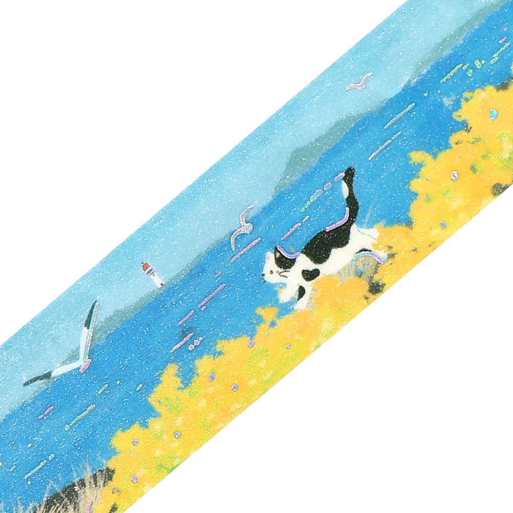 BGM Masking Tape Travels with Cats: Whispers of the Sea Breeze