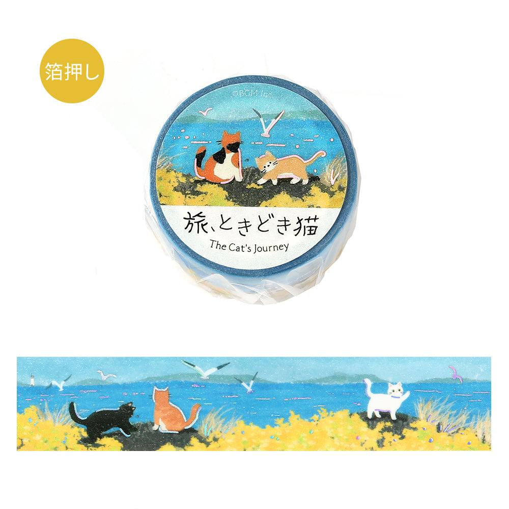 BGM Masking Tape Travels with Cats: Whispers of the Sea Breeze