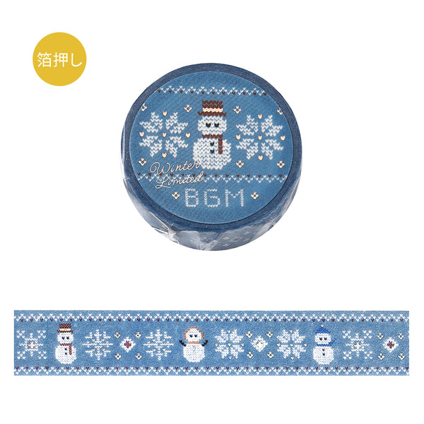 BGM Masking Tape Winter Limited Edition: Knitted Snowman