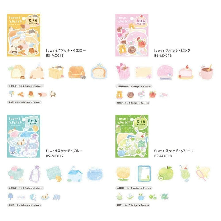 BGM Memo Seal Fuwari Sketch – all designs