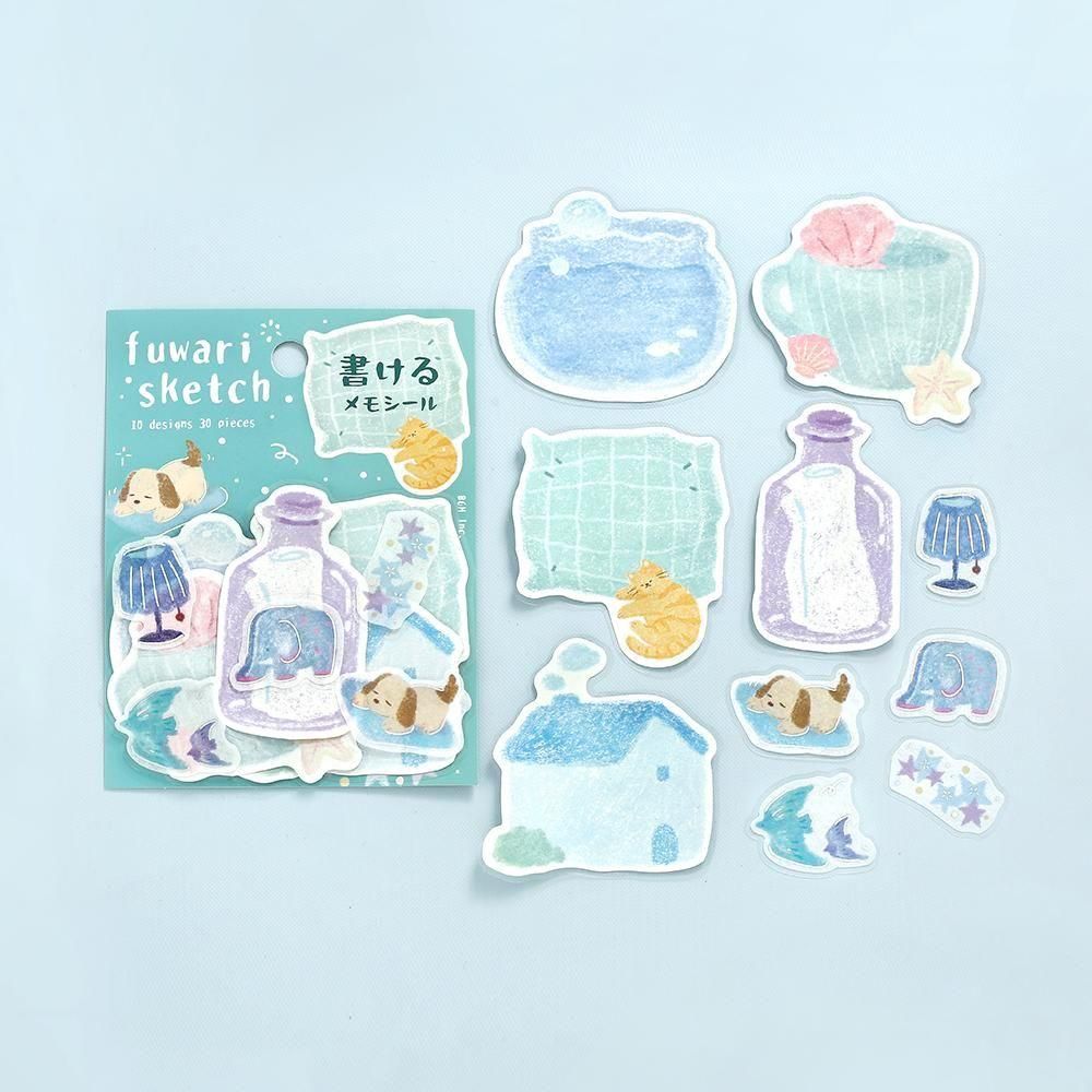 BGM Memo Seal Fuwari Sketch – Blue