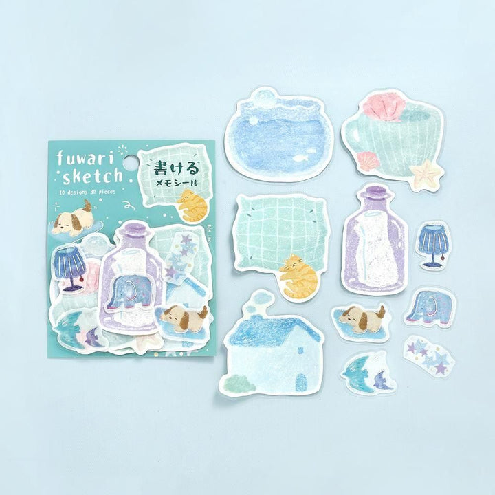 BGM Memo Seal Fuwari Sketch – Blue