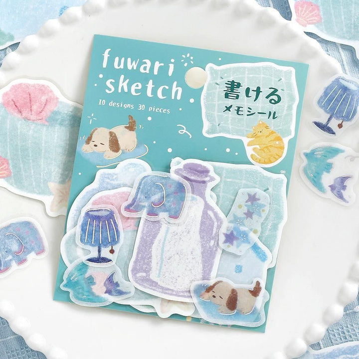 BGM Memo Seal Fuwari Sketch – Blue