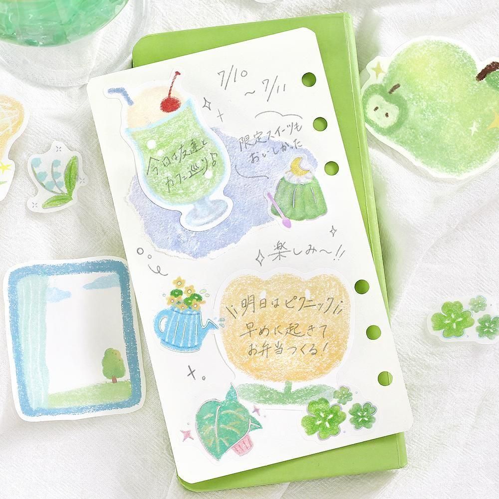 BGM Memo Seal Fuwari Sketch – Green