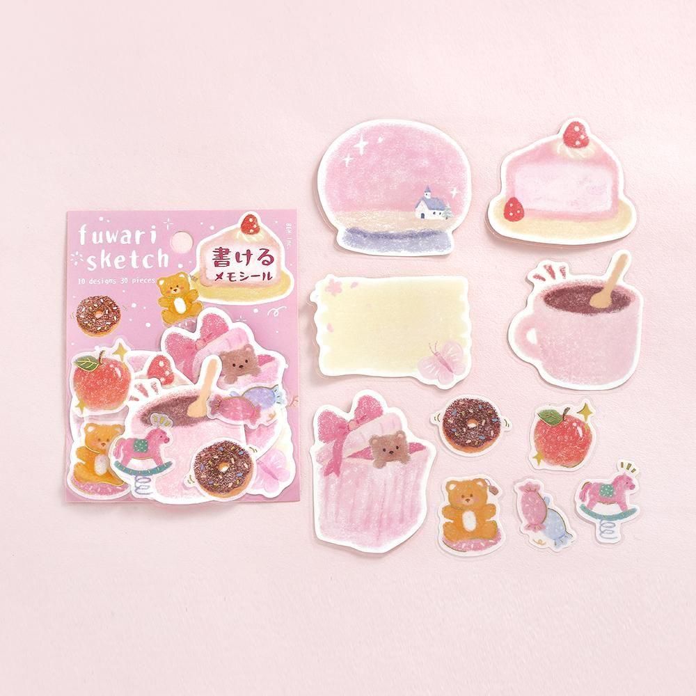 BGM Memo Seal Fuwari Sketch – Pink