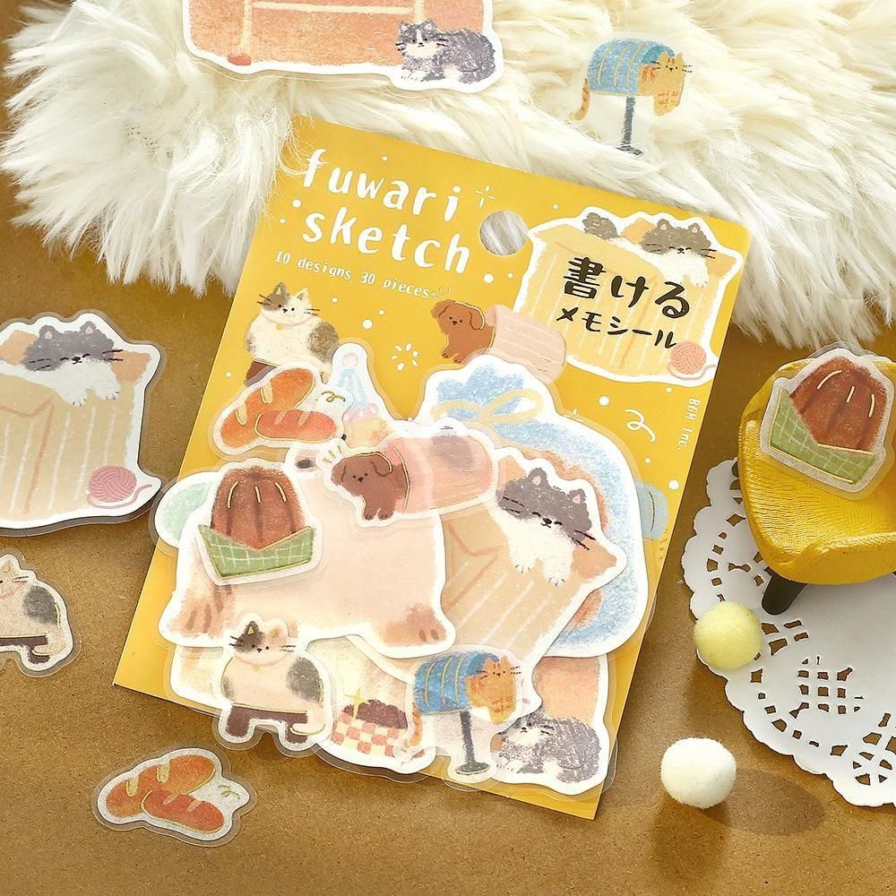 BGM Memo Seal Fuwari Sketch – Yellow