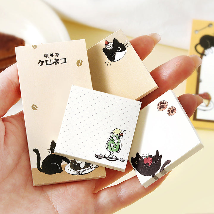 BGM Memo Seal Set: MEMONO - Café Kuroneko — in use