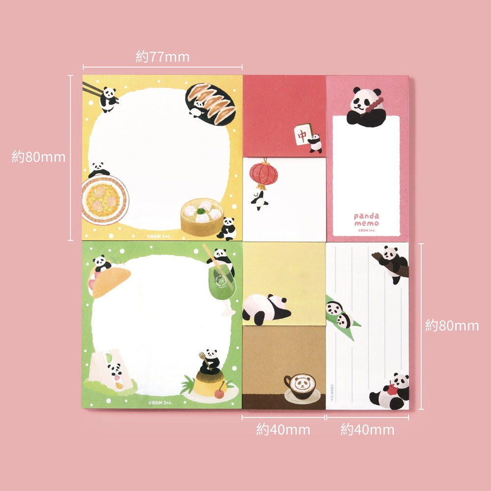 BGM Memo Seal Set: MEMONO - Panda Days — detail view