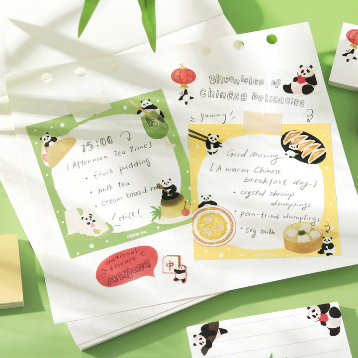BGM Memo Seal Set: MEMONO - Panda Days — with packaging