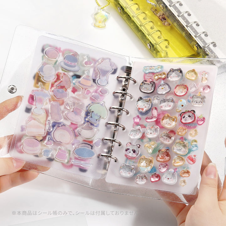 BGM Notebook-Style Sticker Book: A6 Glitter Yellow