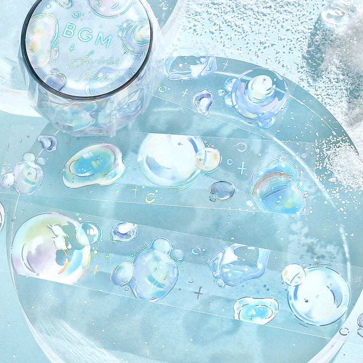 BGM Summer Limited Edition Clear Tape: Bubbles of Light — applied on surface