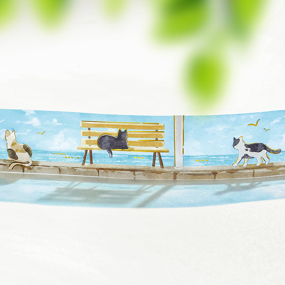 BGM Summer Limited Edition Clear Tape: Seaside and Cats — colour swatch