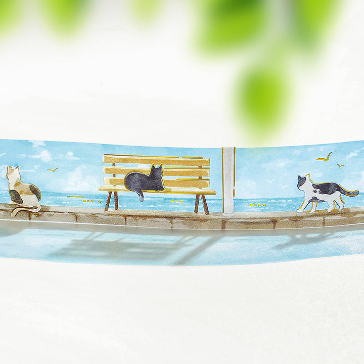 BGM Summer Limited Edition Clear Tape: Seaside and Cats — colour swatch