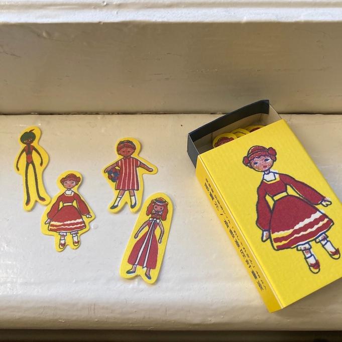 Classiky x Yonagado Matchbox Small Sticker Pretty Girl — Classiky decorative sticker — for journaling, planners and scrapbooking, at Cityluxe Singapore