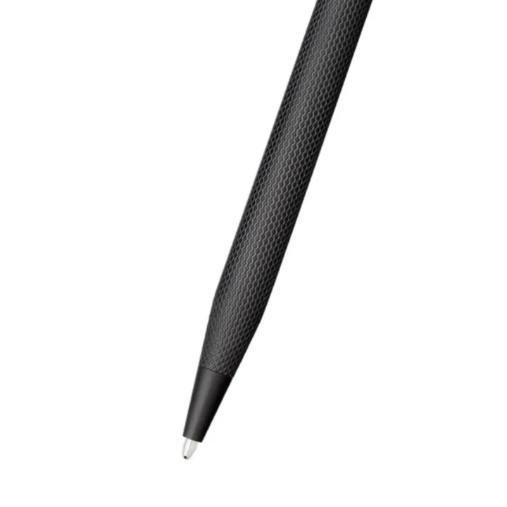 Cross Classic Century® Brushed Black PVD Ballpoint Pen — uncapped with cap posted