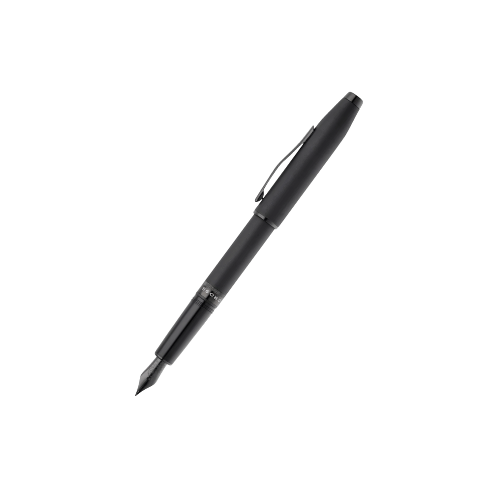 Cross Foundry Matte Black With Black PVD Fountain Pen - Medium Nib