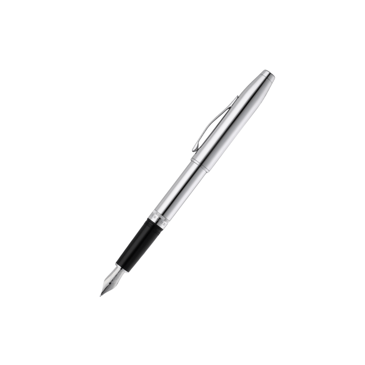 Cross Foundry Polished Chrome With Polished Chrome Fountain Pen - Medium Nib