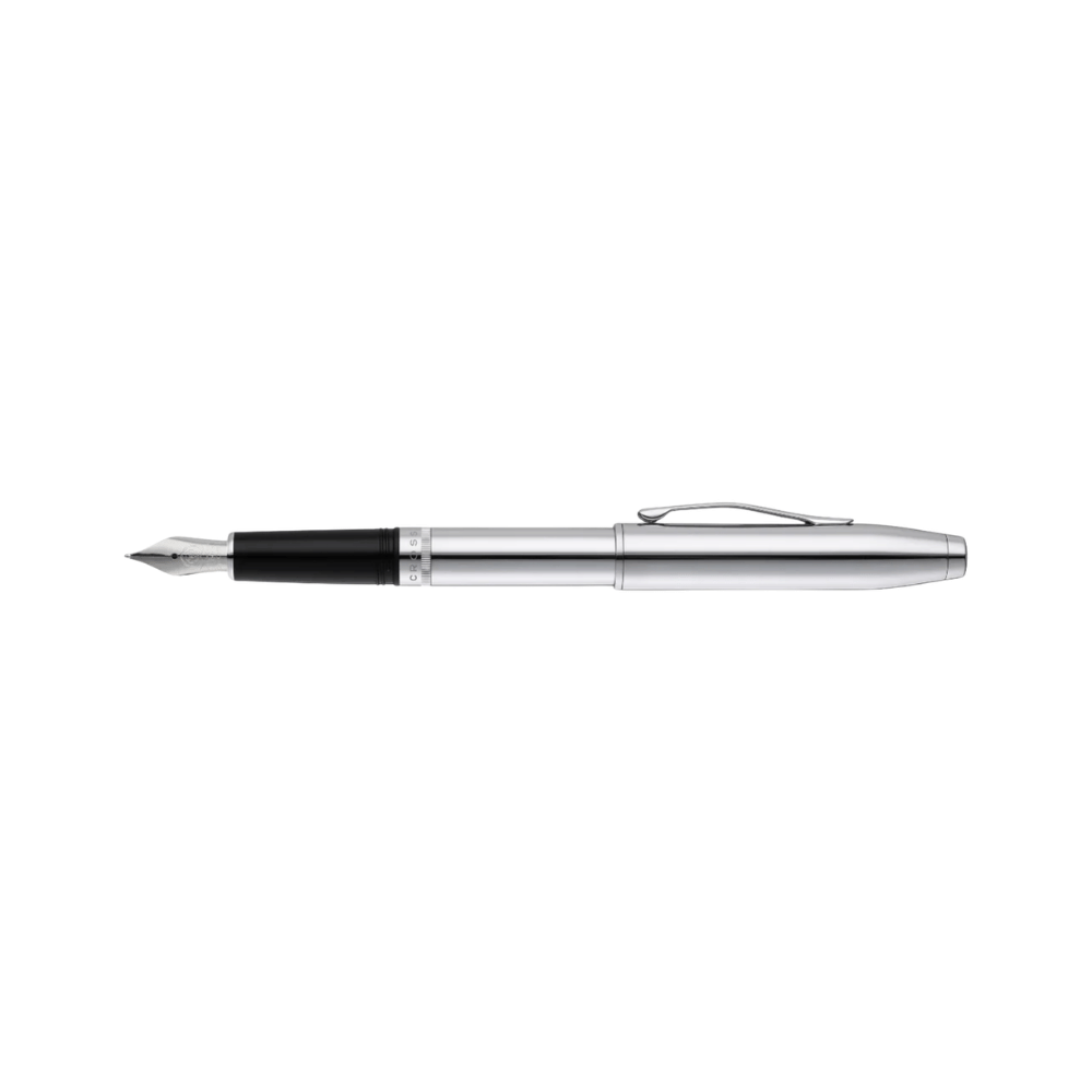 Cross Foundry Polished Chrome With Polished Chrome Fountain Pen - Medium Nib